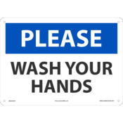 ACCUFORM NMC PLEASE WASH YOUR HANDS SAFETY SIGN
